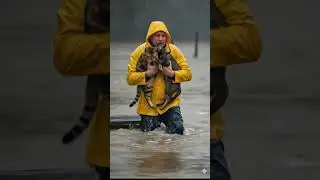 This Cat Risked Everything to Save a Baby Goat #shorts #FloodRescue