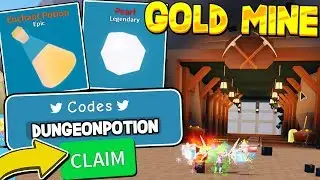 GOLD MINE DUNGEON, POTION AND CODES IN UNBOXING SIMULATOR! Roblox *SUPER OP*