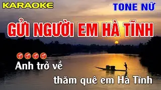 Gửi Người Em Hà Tĩnh Karaoke Tone Nữ - Beat Chuẩn || Minh Điệp Organ