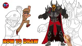 How to Draw Little Singham and Pralay ki Pukar Fight