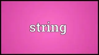 string meaning in English