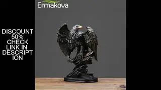 ERMAKOVA Retro Eagle Sculpture New Room Decoration Ornaments Wealth Animal Office Home Study Living