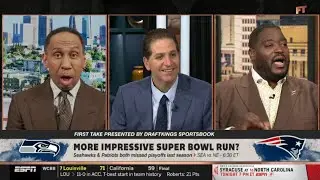 FIRST TAKE | Give me Drake Maye over Sam Darnold in Super Bowl - Stephen A. on Patriots vs. Seahawks