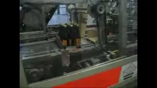 Buckfast Wrap around cartoner with special 90 degree infeed