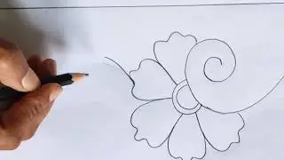 Hand embroidery different 2 type nakshi kantha border line design drawing tutorial very simply
