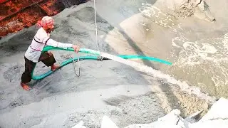 Incredible Sluicing Technique: Using Water to Unload Tons of Sand from a Ship | Sand Flow Chronicles