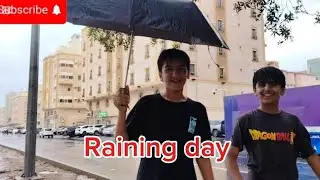 Heavy rain in jeddah fun with friends #vlog #rain #jeddahsaudiarabia 