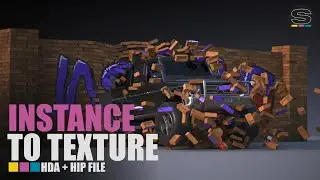 Unique UVs for Each Geometry Instance | Instance To Texture HDA + Scene | Houdini