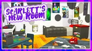 SCARLETT'S NEW PRE TEEN BEDROOM🖤 // THE SIMS 4 | ROOM BUILD
