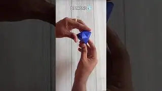 DIAMOND ORIGAMI| TUTORIAL| HOW TO MAKE PAPER DIAMOND CRAFT| STEP BY STEP FOLDING| ART