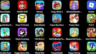 Roblox,Poppy Playtime 4,Grimace Monster Scary Survival,Thief Puzzle,Temple Run 2,Stumble Guys