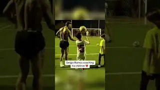 Sergio Ramos teaching his kids how to take penalties ❤️ (via&nbsp;@Sergio Ramos/IG) #shorts