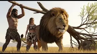 Life Millions of Years Ago |Primitive Man Saves a Trapped Lion - Pliocene Empathy
