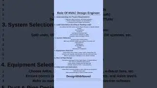 Understand The Job and Responsibility of an HVAC Design Engineer #shorts #shorts #shortsfeed