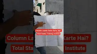 Column Layout from Total Station | Total Station Training Center #shorts #civilengineering