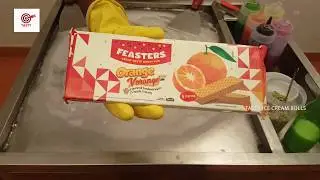 orange wafer Ice Cream rolls | Tasty Ice Cream Rolls