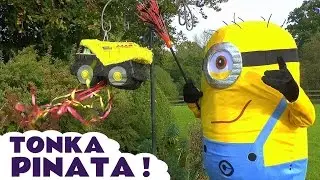 Minions open Tonka Truck Pinata