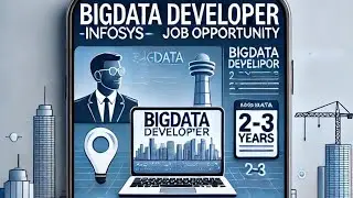 Big Data Developer Job Opening at Infosys - Associate Consultant | Bangalore