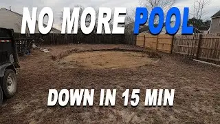 VERY FAST! Taking Down An Above Ground Pool In 15 Minutes with My Wife