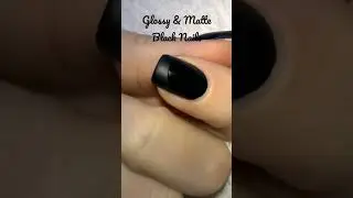 ✨ BLACK NAILS With MATTE French TIPS ✨ Beginner NAIL ART / #shorts