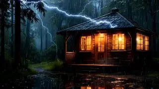 Rain Sounds for Sleeping ⛈️ Heavy Rain & Gentle Thunder for Deep Sleep