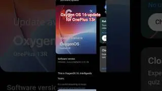 oxygen OS 16 update release for oneplus 13r #oneplus  #android16 #oxygenos #oneplus13r