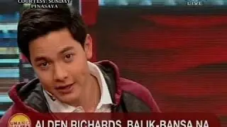 UB: Alden Richards, balik-bansa na