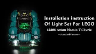 Installation Instruction Of Light Set For LEGO 42208 Aston Martin Valkyrie.
