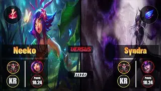 GrandMaster NEEKO [Electrocute] (Mid) VS  SYNDRA - Grandmaster KR Patch 10.24