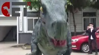 Zigong realistic dinosaur costume Cetnology velociraptor dinosaur costume light dino suit for adult