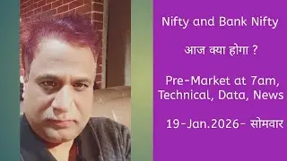 Nifty, Bank Nifty, Technical, Data,  Pre Market Update at 7 am,  19 Jan -2026