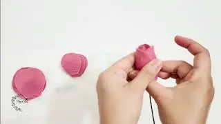 How to make a felt rose step-by-step process tutorial.
