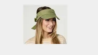 San Diego Hat Co. Garden Chic Visor with Ribbon Tie Back in Back on QVC