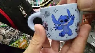 Миниатюрная голубая керамическая кружка Stitch $3.18 &mdash; миниатюры &mdash; декор с изображением персонаже...