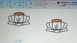 Microsoft paint tutorial &bull; How to draw a easy flower design on computer 💻