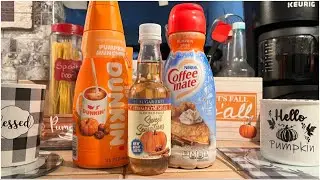 Trying Pumpkin Spice Creamers & Dollar Tree Sugar Free PS Syrup #tastetest #coffee #pumpkinspice