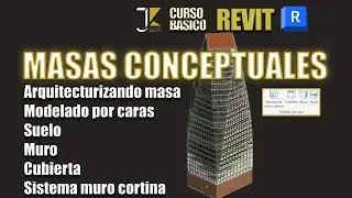 Curso b&aacute;sico Revit | Masas conceptuales | Arquitecturizando masa - modelado por cara.