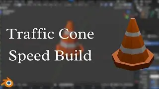 3D Traffic Cone Model Speed Build | Blender 4.0