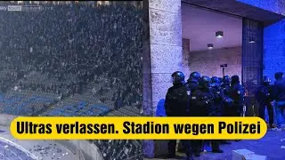 Hertha Ultras pr&uuml;geln sich mit Polizei beim Schalke Spiel  rund 50Verletzte #berlin#herthabscberlin 