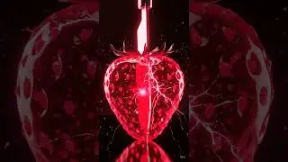 Glass strawberry cracks then explodes into rubies 🍓💎 #shorts #viral #asmr #satisfying