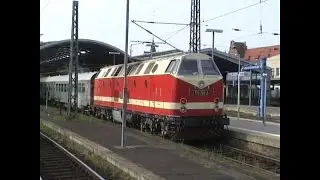 DR Flair in Halle / Saale 03 2155-4 und 119 158-4 mit einem Sonderzug 2015