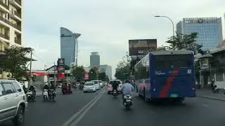 Busy Traffic View, Travel Tour in Phnom Penh, Cambodia
