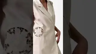 Organic Linen Wrap Top, Intricate Cut Work done by Hand