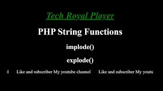 Implode & Explode PHP String Function