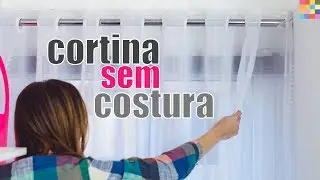 Cortina sem costura e super fácil de fazer | Gastando Pouco
