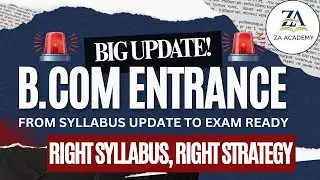 📢 B.Com Entrance | 2026&ndash;27 | BIG UPDATE | AMU Changes Syllabus