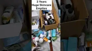 Huge Skincare empties | check best products from them in linked video | #skincaretipswithneha