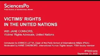 Victims&rsquo; Rights in the United Nations - Lecture by Jane Connors