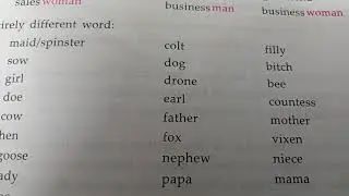 change the Gender/bachelor maid/uncle aunt/fox vixen/ lord lady/horse mare