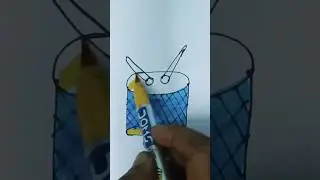 #easyart &hearts;️😘#satisfying drum 🥁 drawing #trendin #shorts #beautifulart #viralshorts